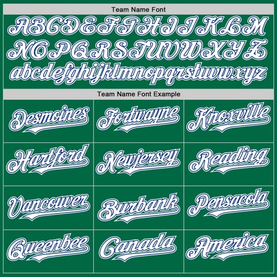 Baseball Kelly Custom Authentic Weiß-Royalgrün Ärmelloses Trikot Baseball Kelly Custom Authentic Weiß-Royalgrün Ärmelloses Trikot