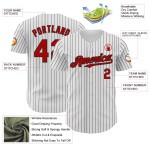 Benutzerdefinierte schwarze Trikot rot weiß Nadelstreifen Baseball authentisch Benutzerdefinierte schwarze Trikot rot weiß Nadelstreifen Baseball authentisch