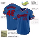 Rot-Marineblaues authentisches, individuelles blaues Throwback-Baseballtrikot Rot-Marineblaues authentisches, individuelles blaues Throwback-Baseballtrikot