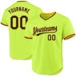Jersey Schwarz-Gold Neon Baseball Authentic Throwback Custom Grün Jersey Schwarz-Gold Neon Baseball Authentic Throwback Custom Grün
